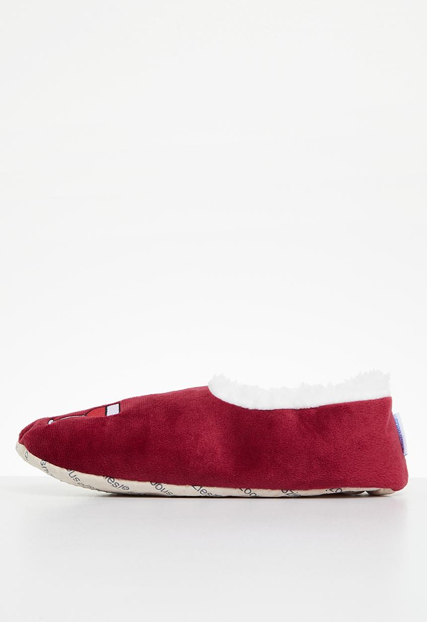 snoozies!® - Time to wine down slipper - red