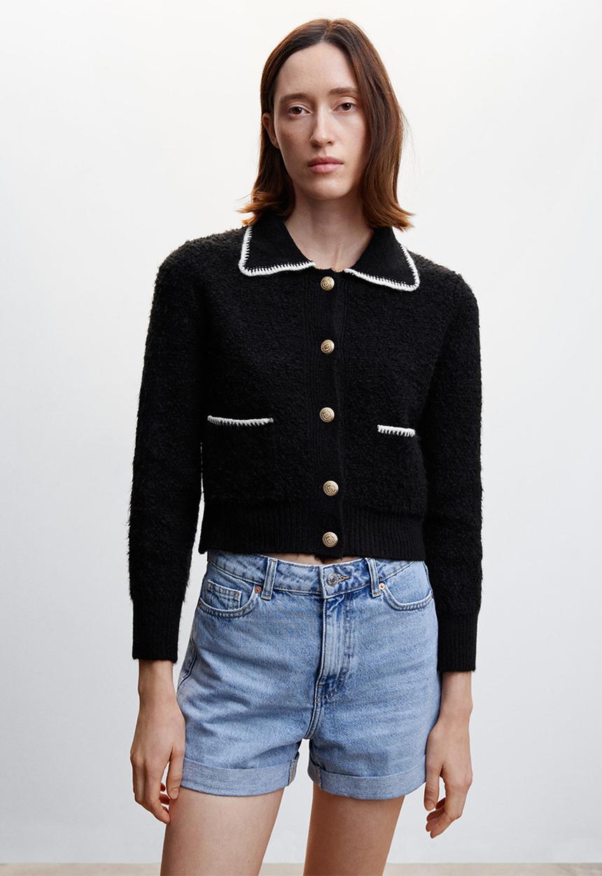 MANGO - Cardigan nela - black 