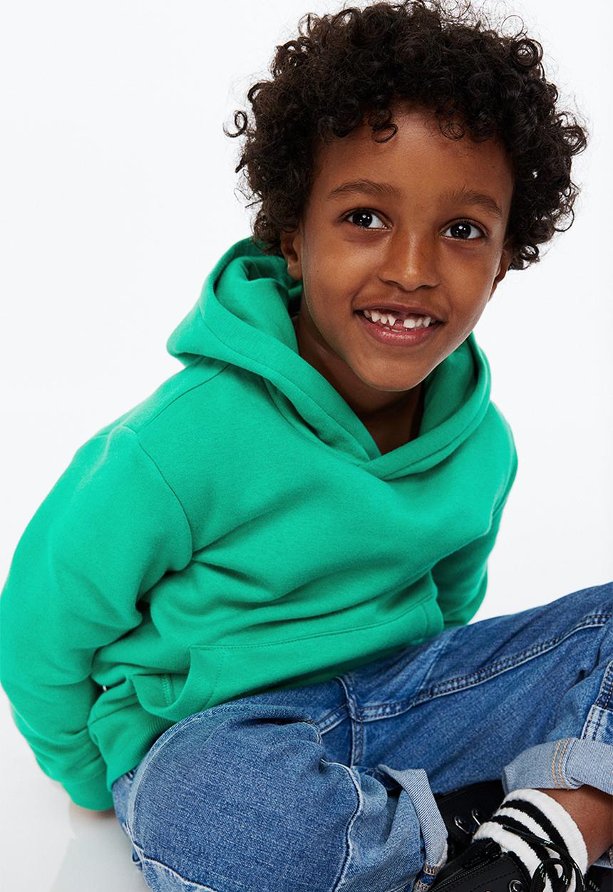 H&M - 2-pack hoodies - green,grey