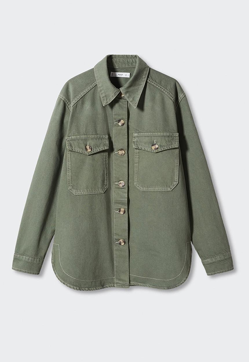 MANGO - Overshirt lily - beige/khaki