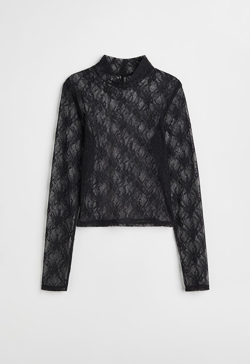 H&M - Long-sleeved top - black