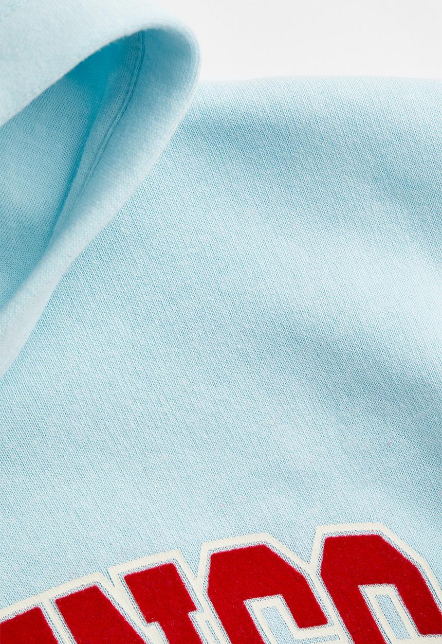 H&M - Printed hoodie - light turquoise/greetings