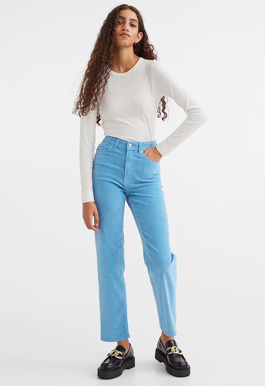 H&M - Slim corduroy trousers - blue