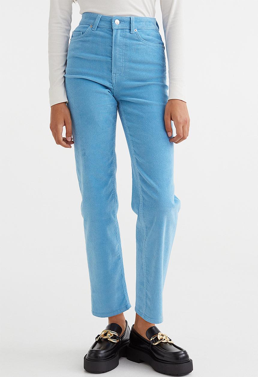 H&M - Slim corduroy trousers - blue