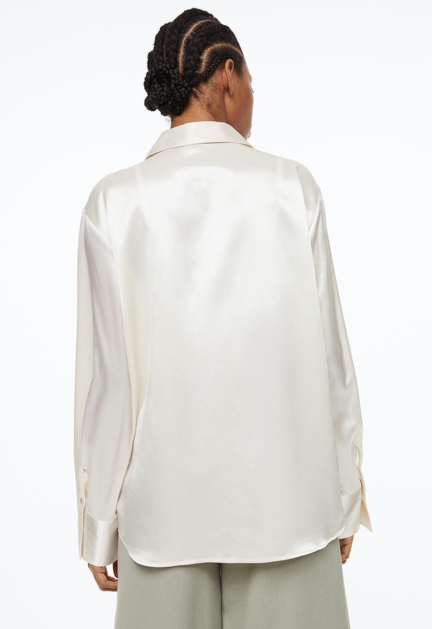 H&M - Satin shirt - white
