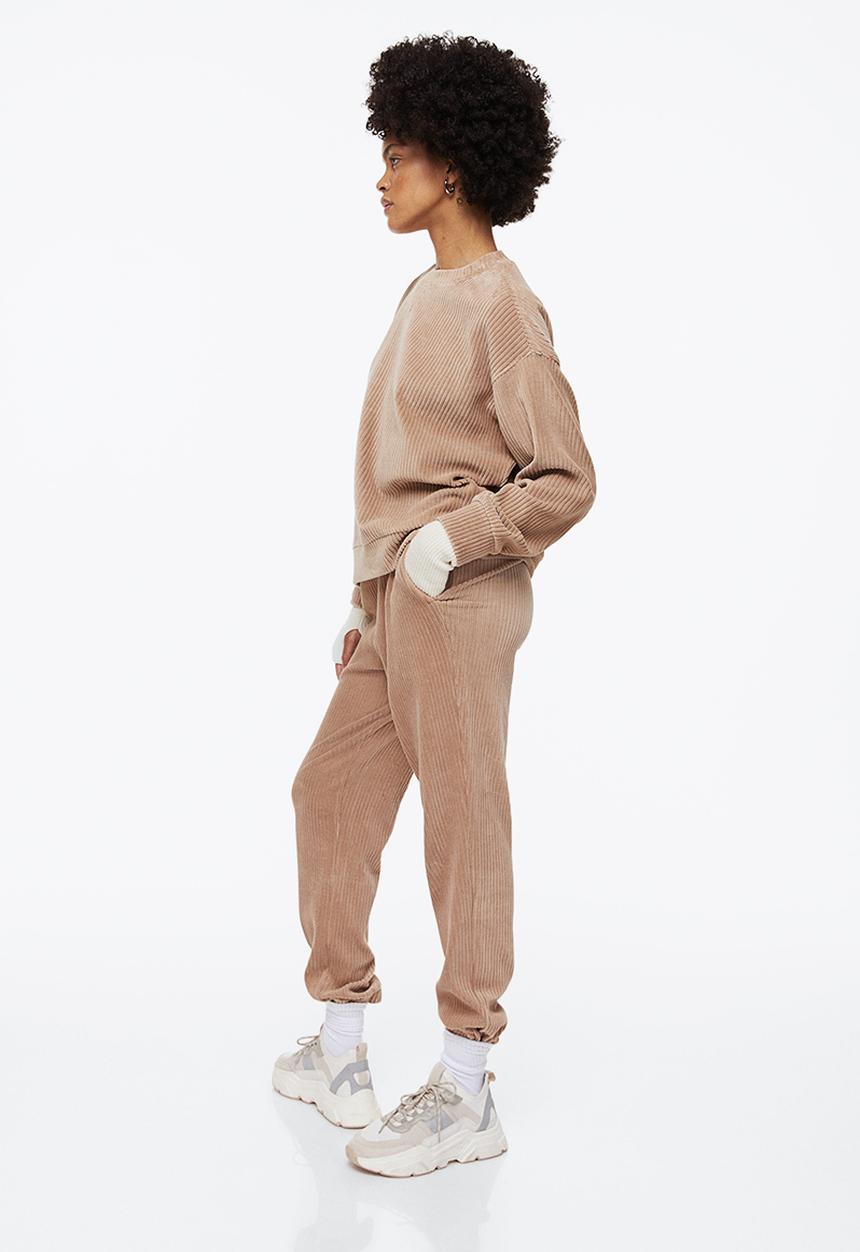 H&M - Velour joggers - beige