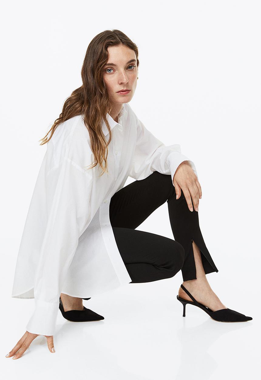 H&M - Zip-hem trousers - black