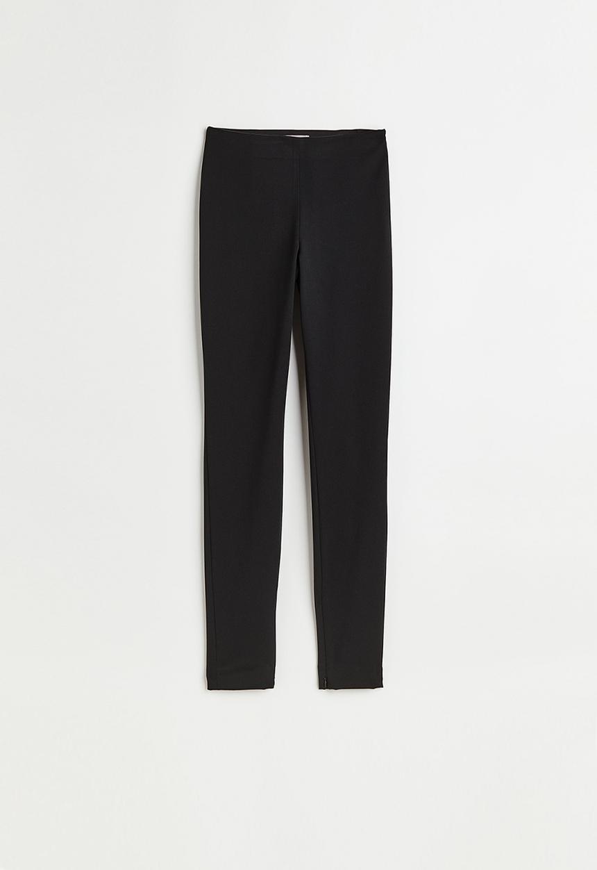 H&M - Zip-hem trousers - black