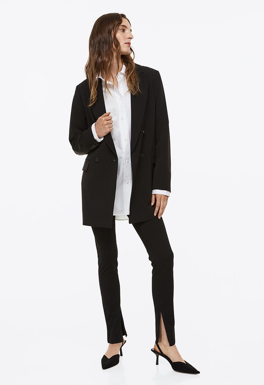 H&M - Zip-hem trousers - black