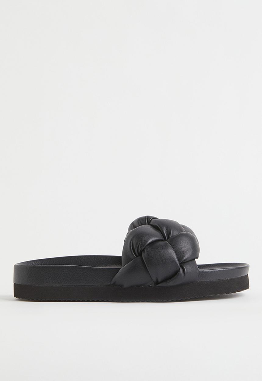 H&M - Braided slides - black