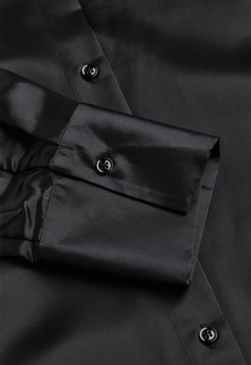 H&M - Satin shirt - black