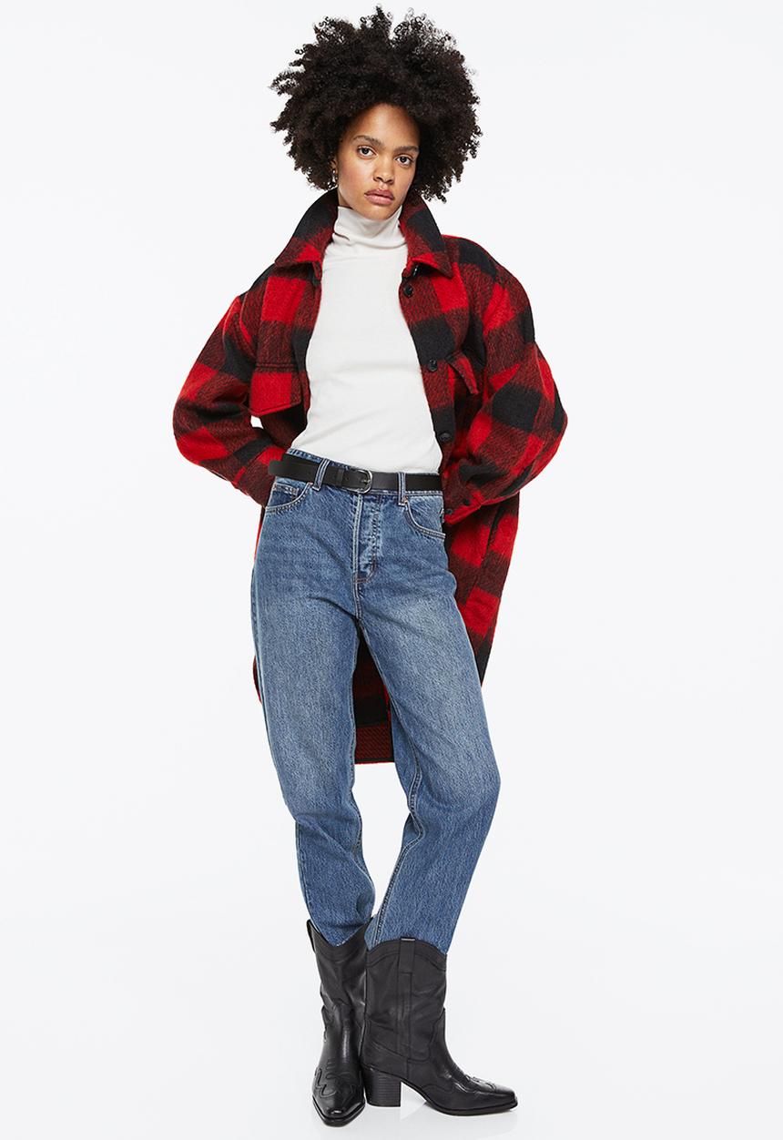 H&M - Tapered high ankle jeans - denim blue