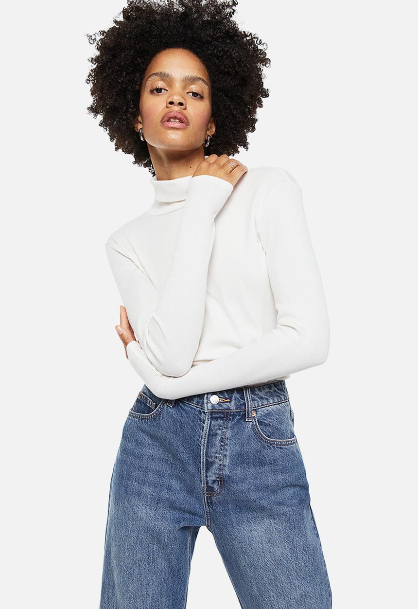 H&M - Tapered high ankle jeans - denim blue