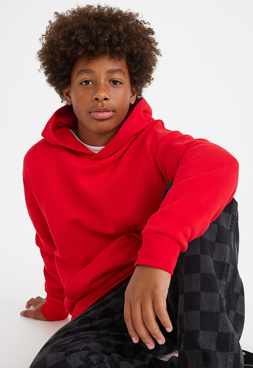 H&M - Oversized hoodie - red