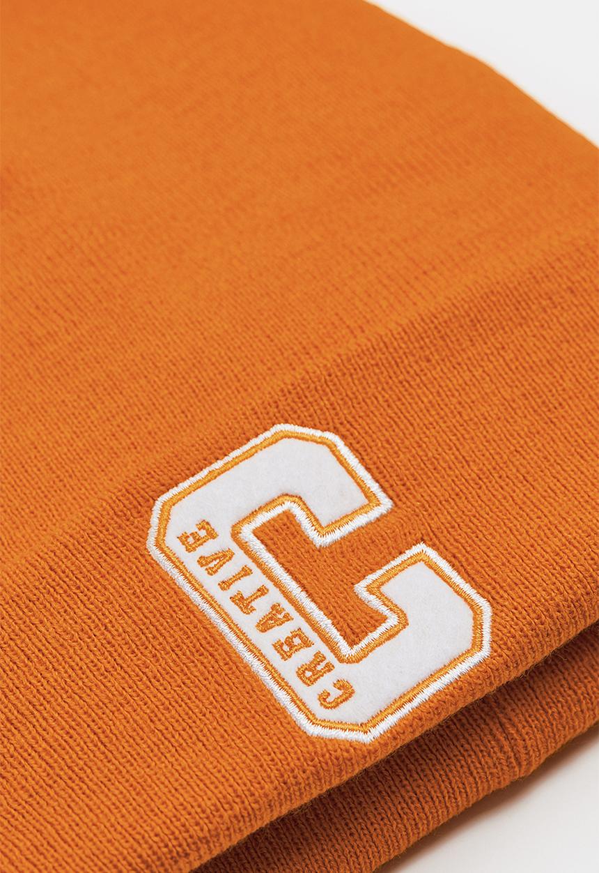 H&M - Appliquéd knitted hat - orange/creative