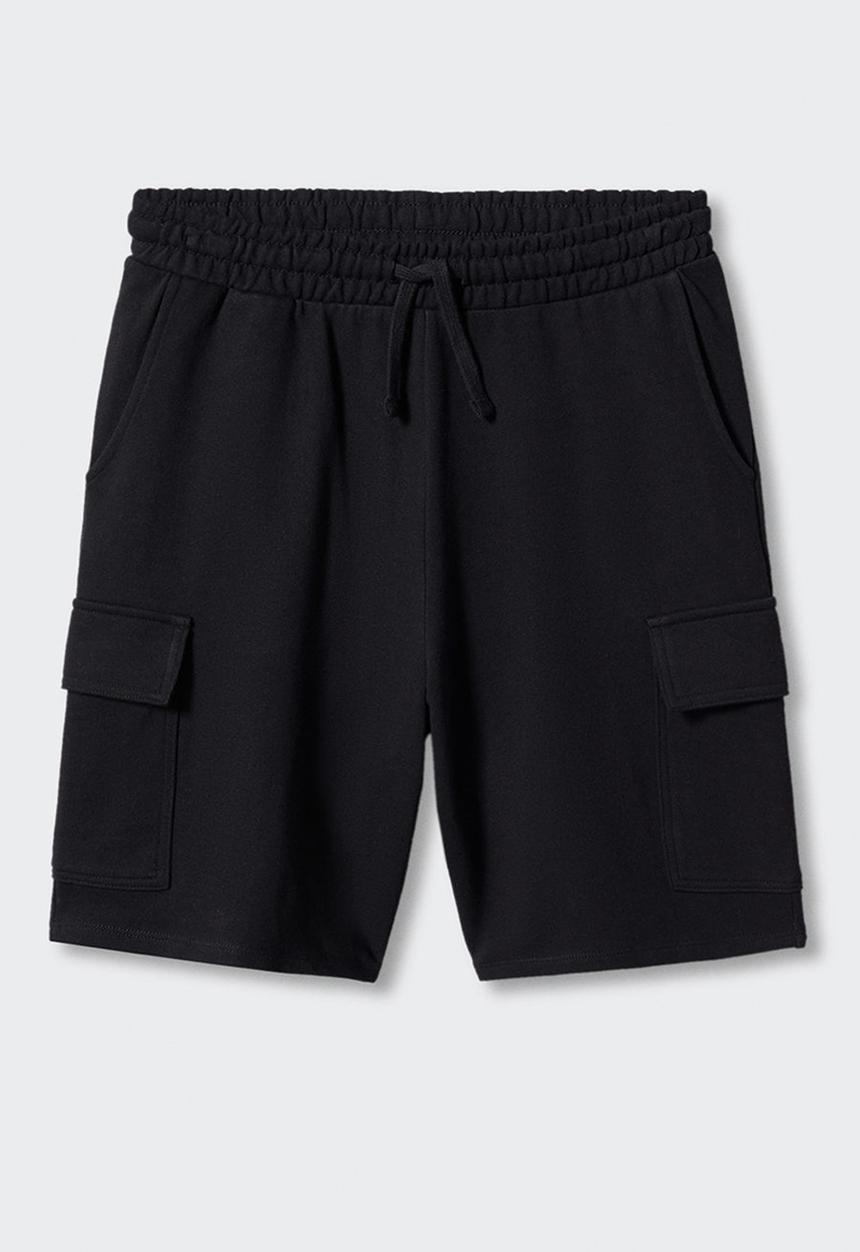 MANGO - Bermuda shorts seal - black
