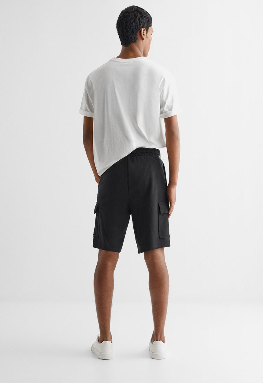 MANGO - Bermuda shorts seal - black