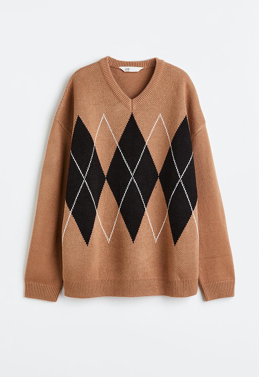 H&M - Jacquard-knit jumper - beige ,multi