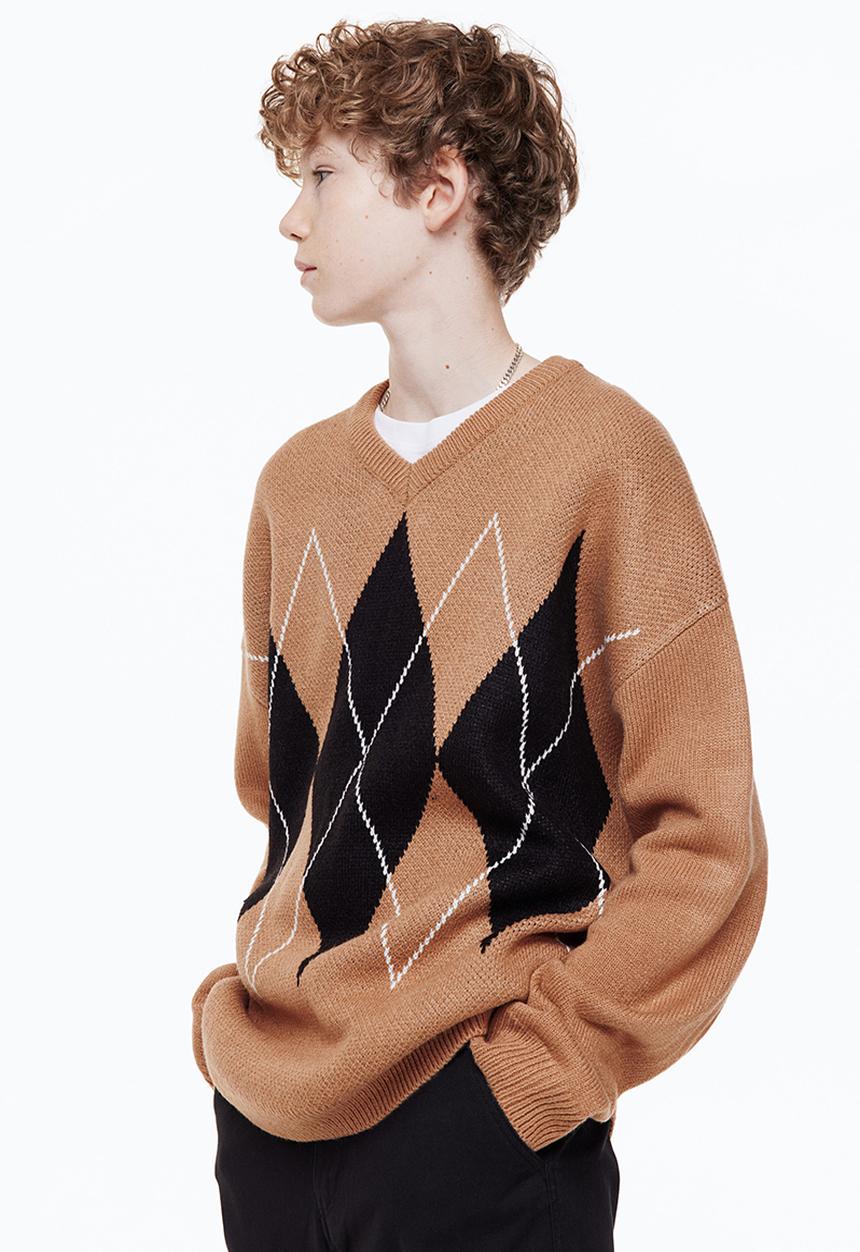 H&M - Jacquard-knit jumper - beige ,multi