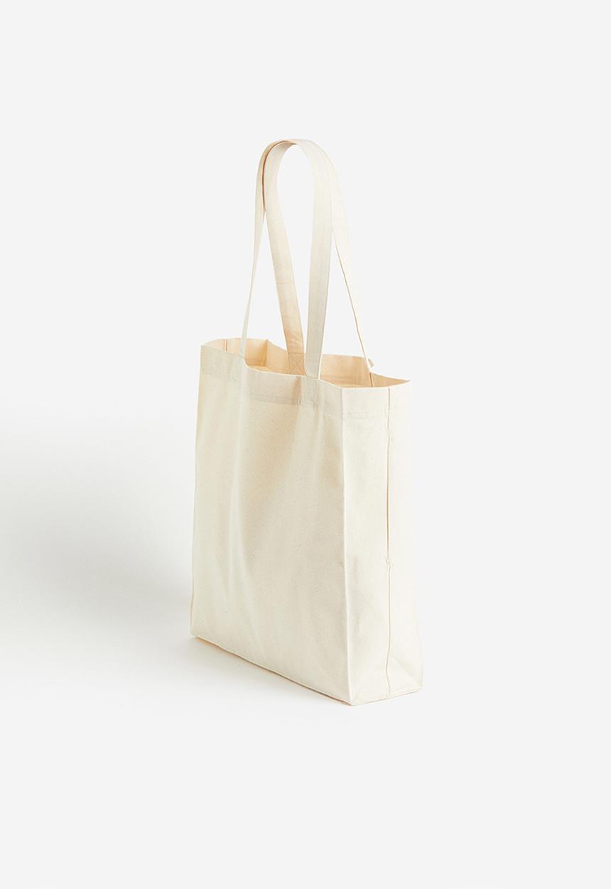 H&M - Cotton canvas shopper - light beige