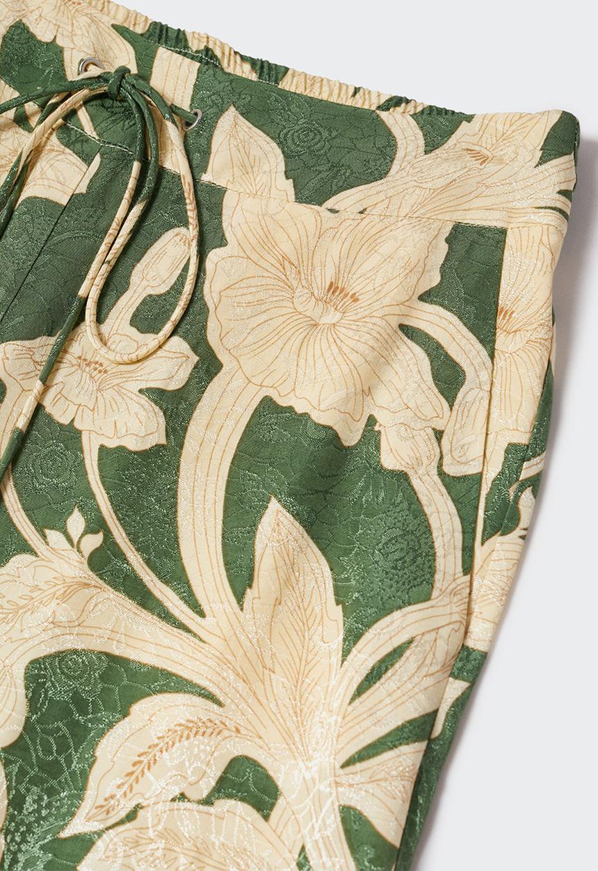 MANGO - Trousers cammo - green