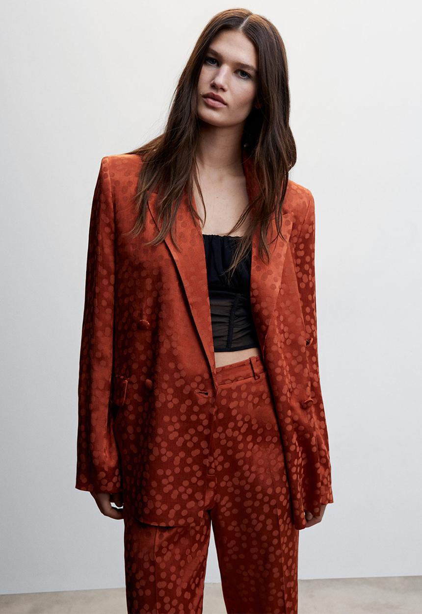 MANGO - Trouser topete - mid orange
