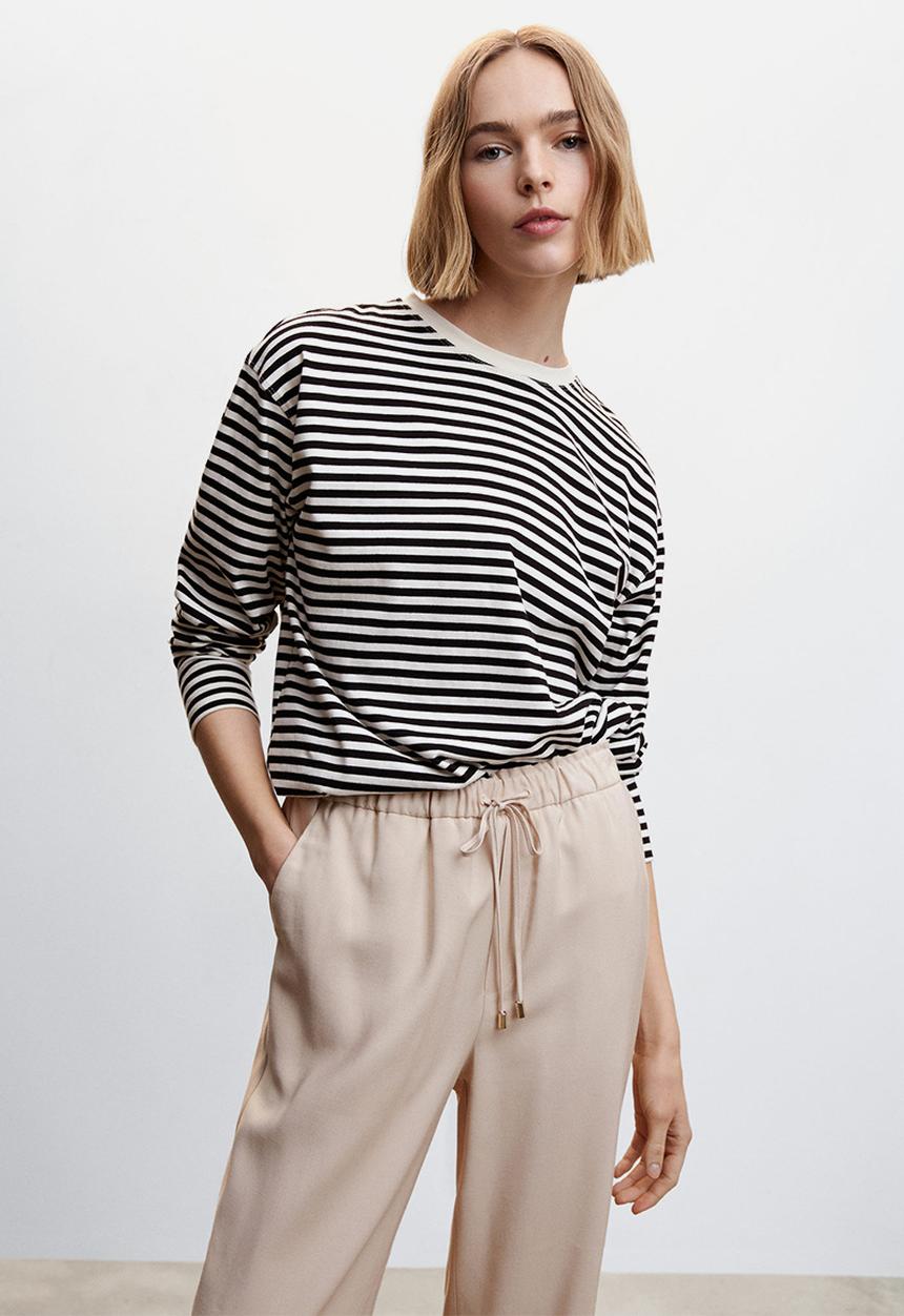 MANGO - Trousers fluido - light beige