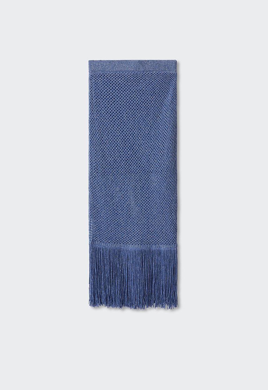 MANGO - Skirt reks - mid blue