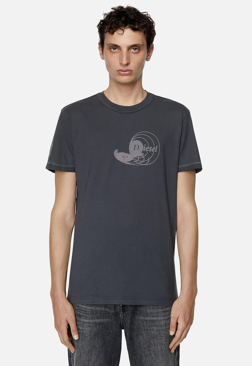 Diesel  - T-diebind - slits-E1 T-shirt - 93Rdiesel - dark grey