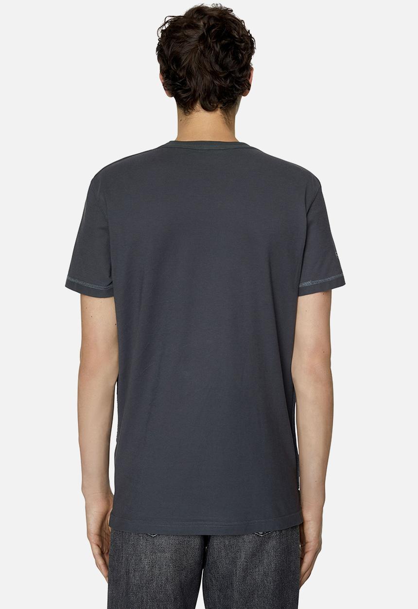 Diesel  - T-diebind - slits-E1 T-shirt - 93Rdiesel - dark grey