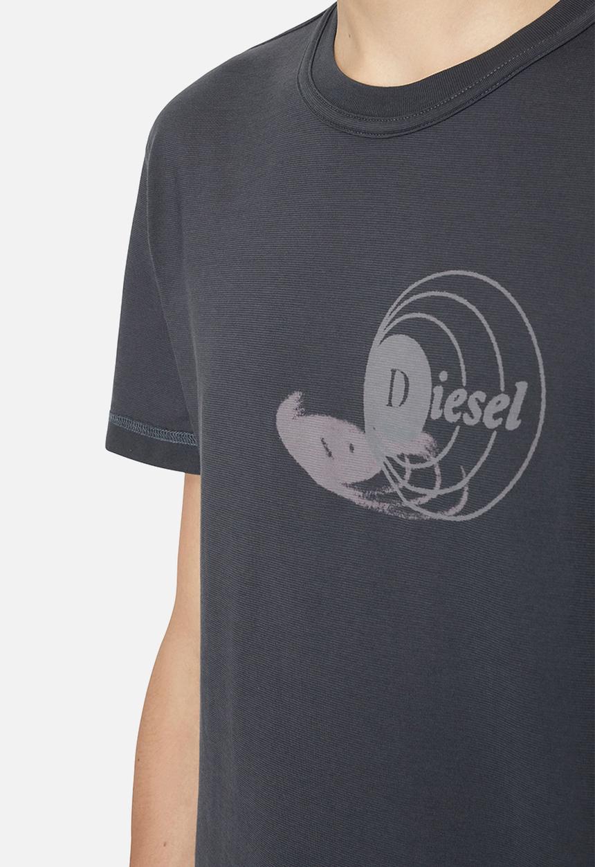 Diesel  - T-diebind - slits-E1 T-shirt - 93Rdiesel - dark grey