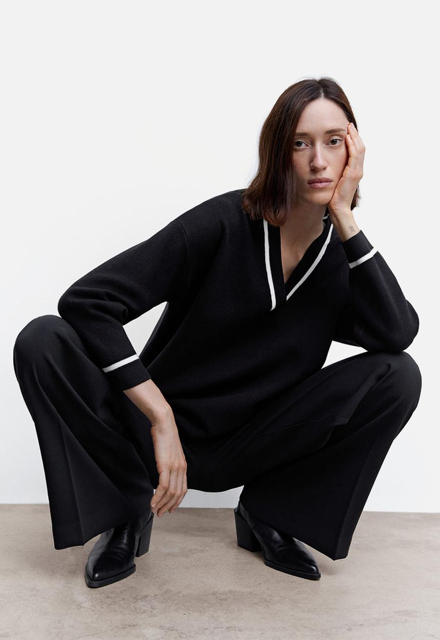 MANGO - Sweater versi - black