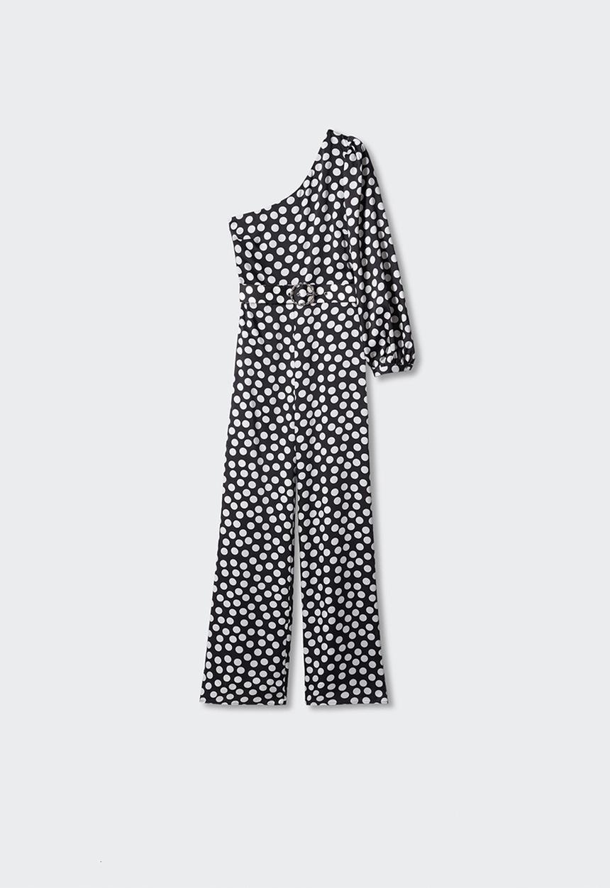 MANGO - One-piece suit circle - black