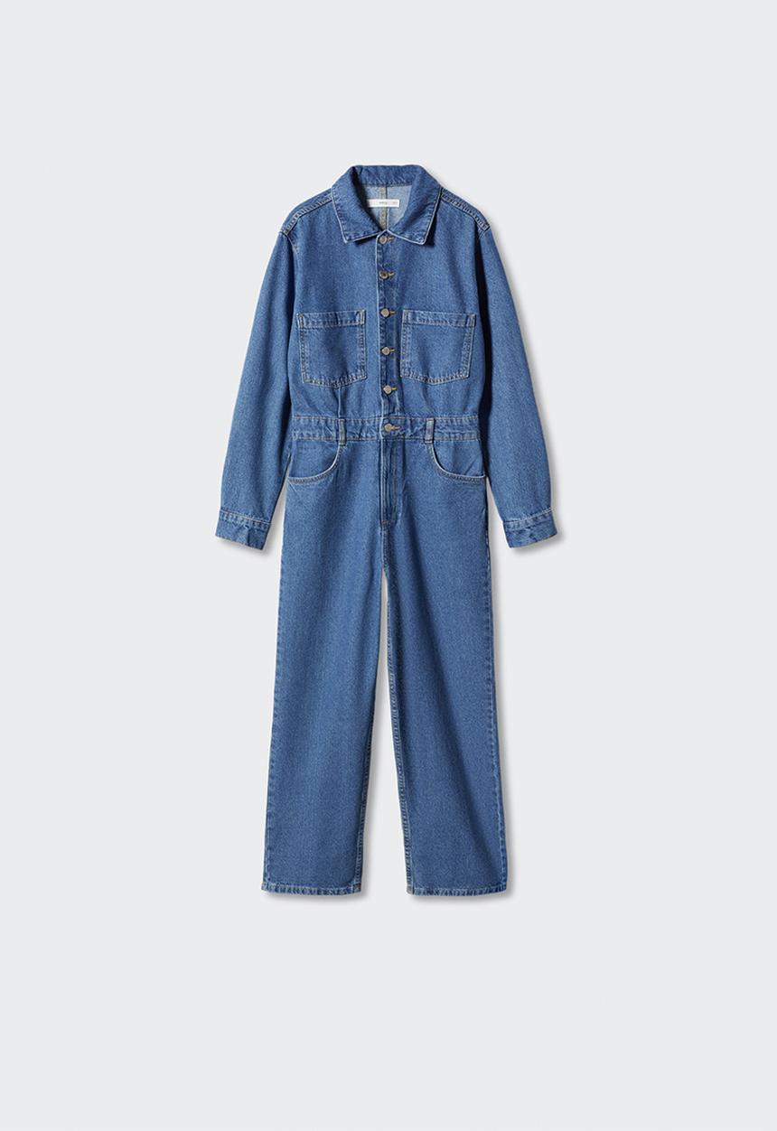 MANGO - One-piece suit olivia - open blue