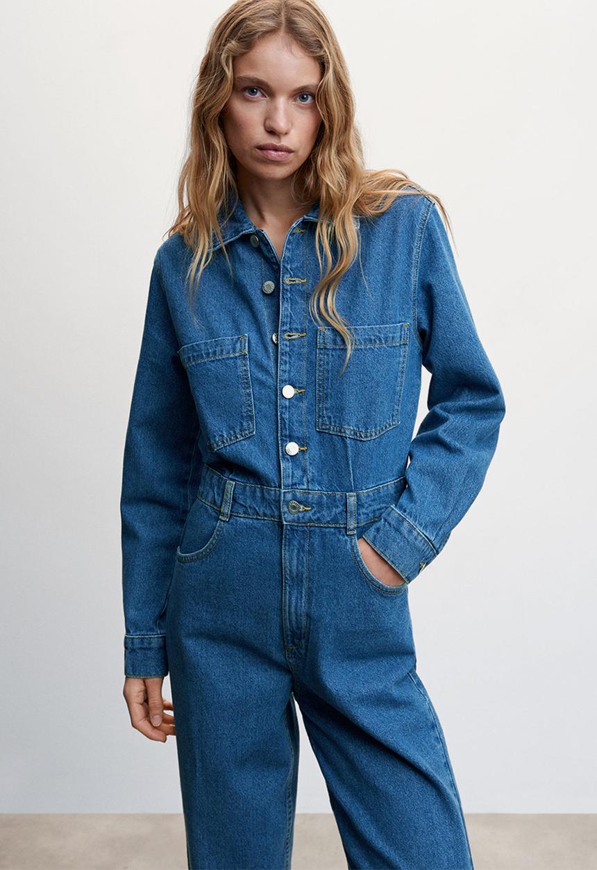 MANGO - One-piece suit olivia - open blue