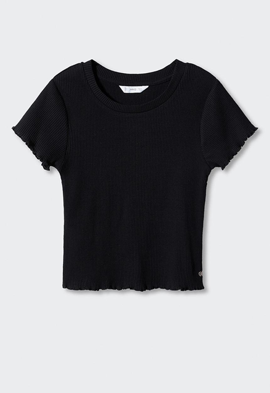 MANGO - T-shirt barco - black