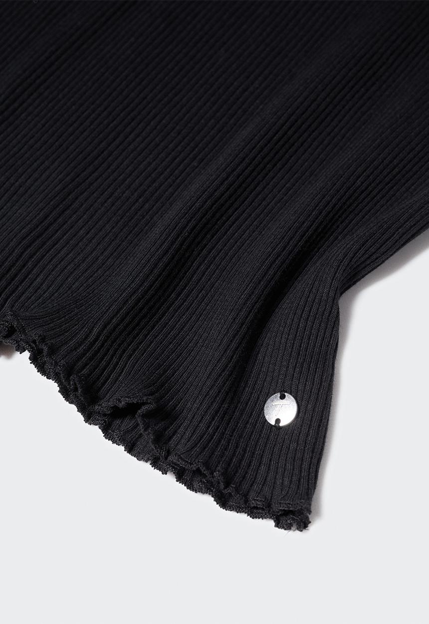 MANGO - T-shirt barco - black