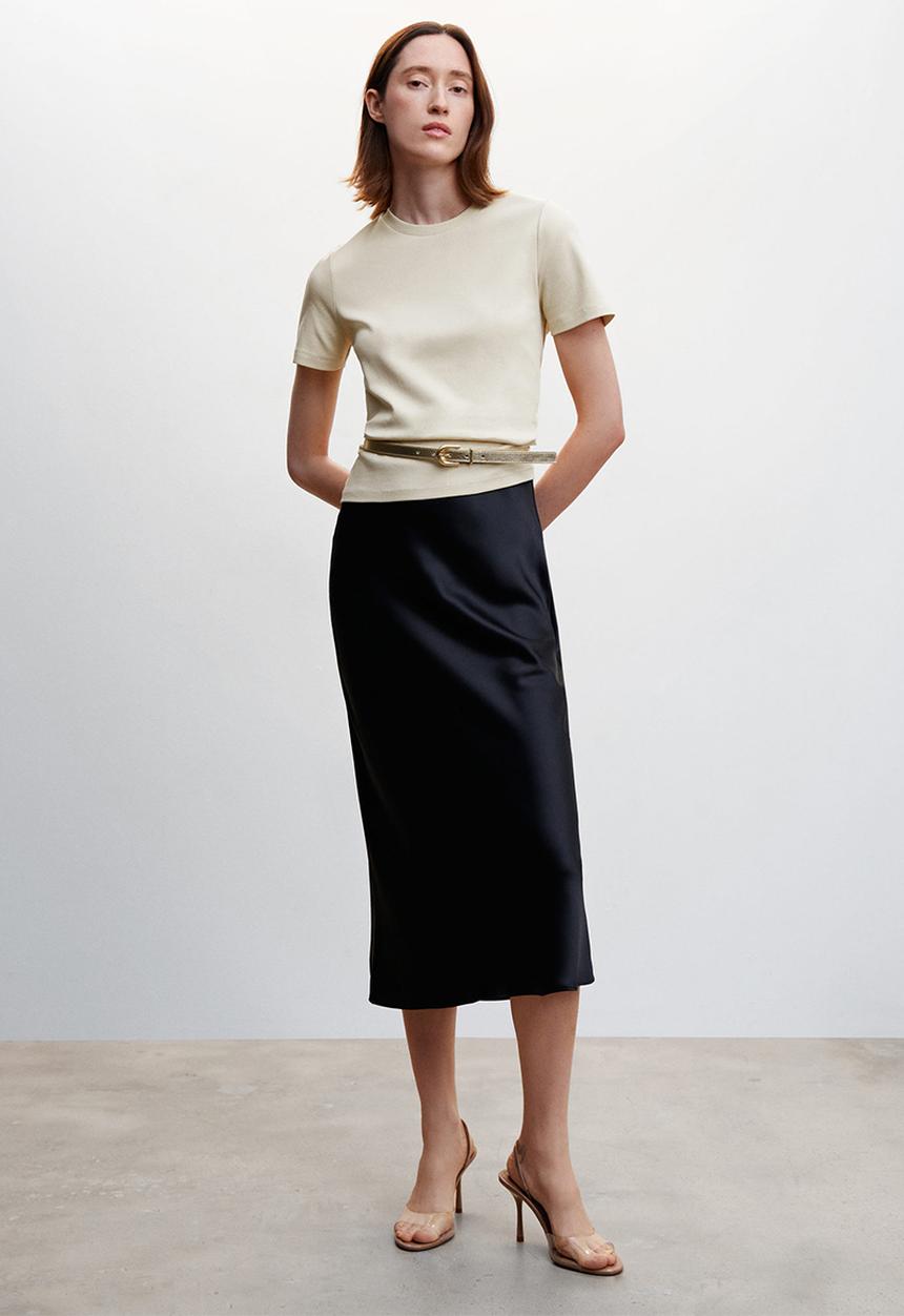 MANGO - T-shirt rita - beige