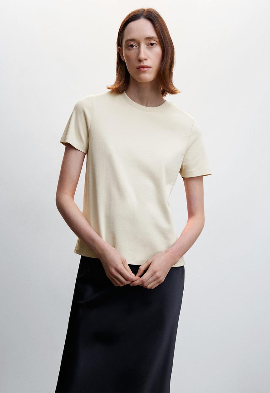 MANGO - T-shirt rita - beige