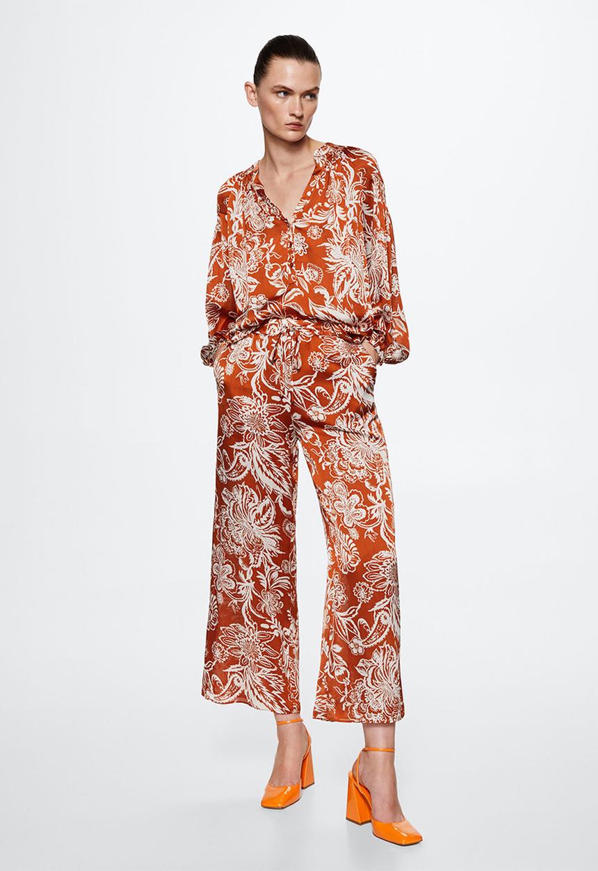 MANGO - Trousers edward-h - medium orange