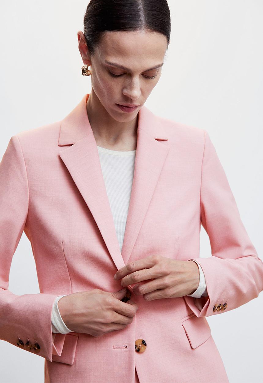 MANGO - Blazer borevi - mid pink