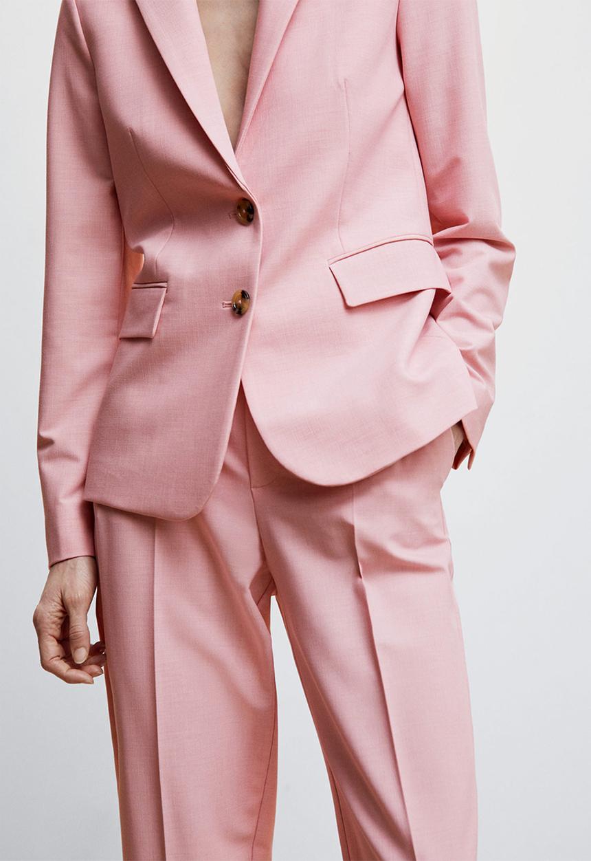 MANGO - Blazer borevi - mid pink