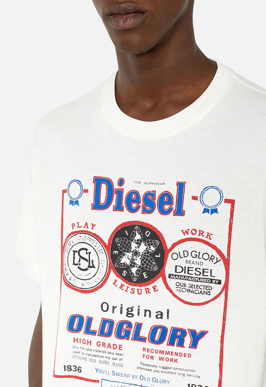 Diesel  - T-just-e36 camiseta - white 