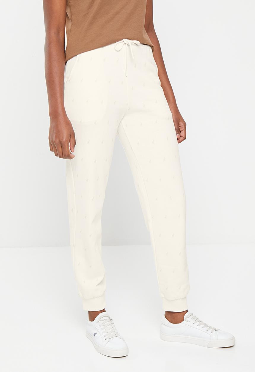 POLO - Women monogram track pants - stone