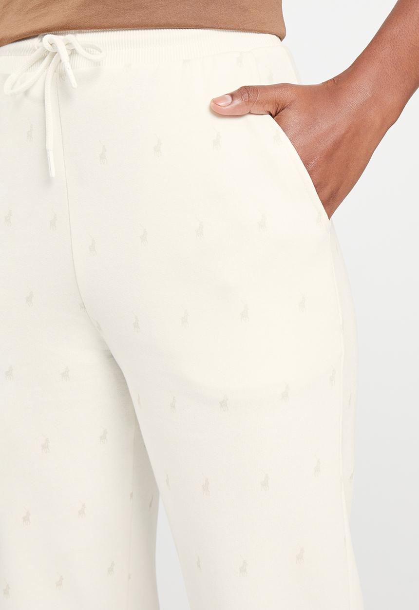 POLO - Women monogram track pants - stone