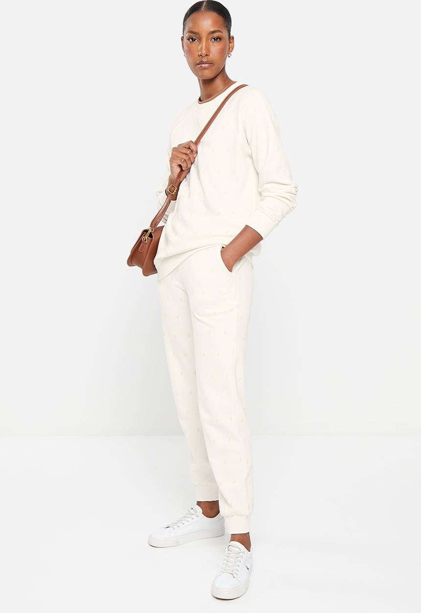 POLO - Women monogram track pants - stone