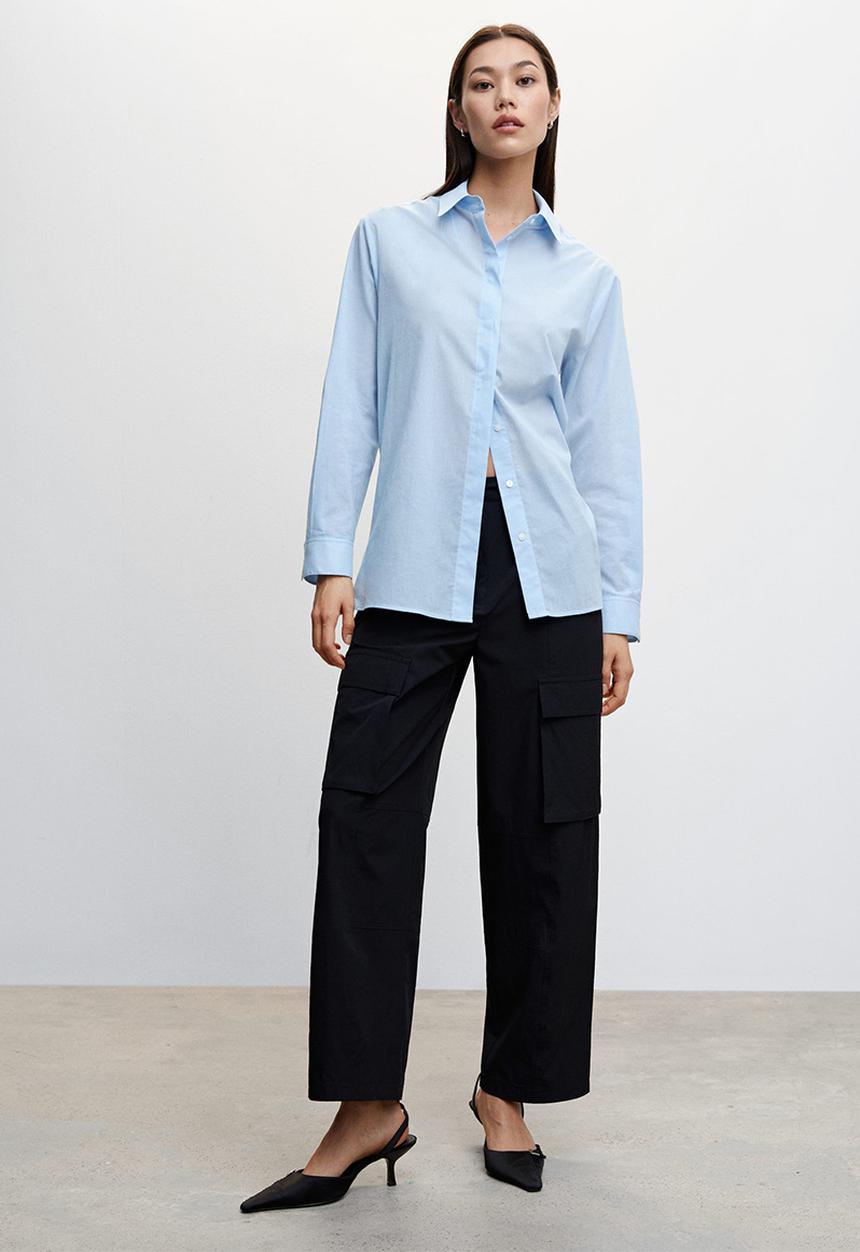 MANGO - Shirt voila - light pastel blue