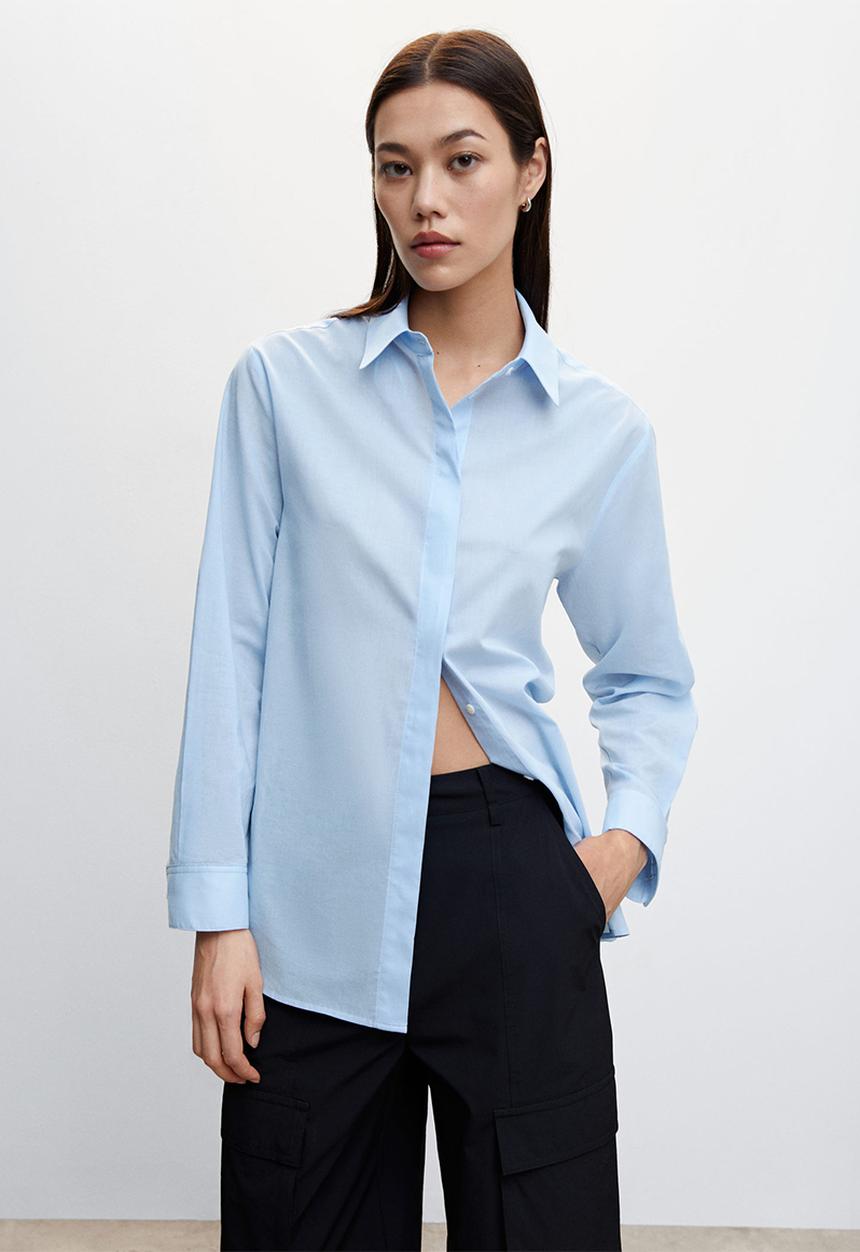 MANGO - Shirt voila - light pastel blue