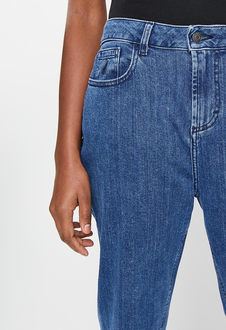 POLO - Women mid mom jean - medium wash