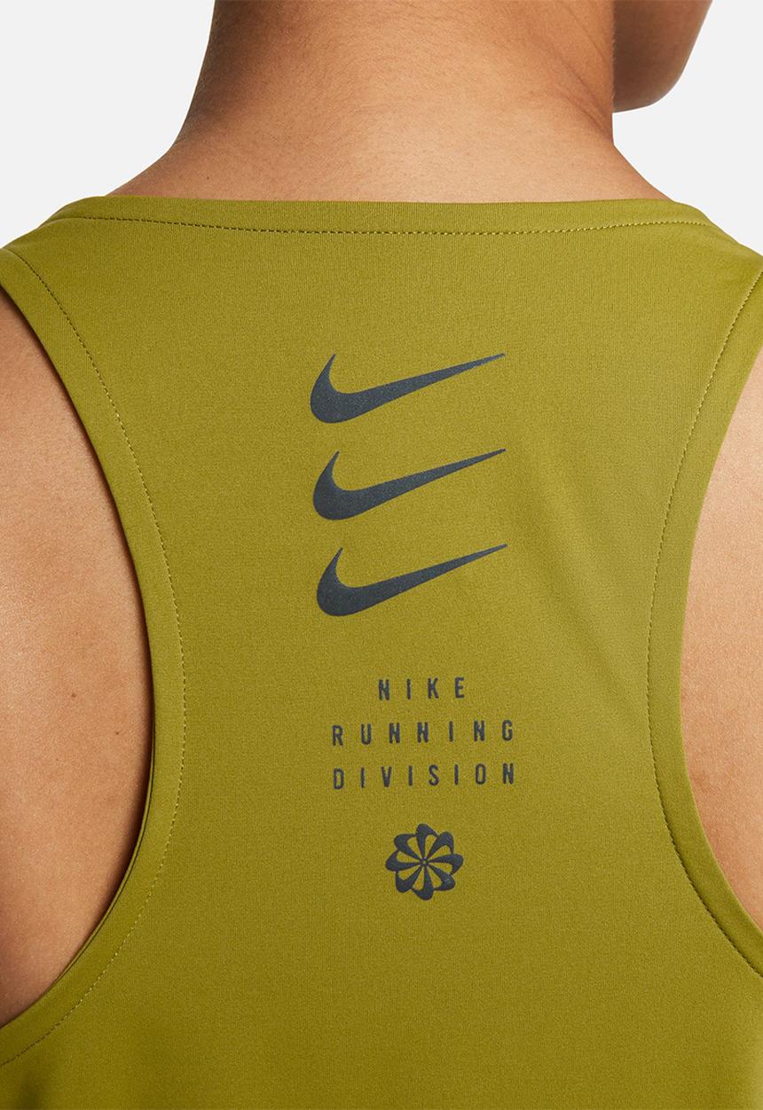 Nike - W nike dri-fit adv run division tank - moss
